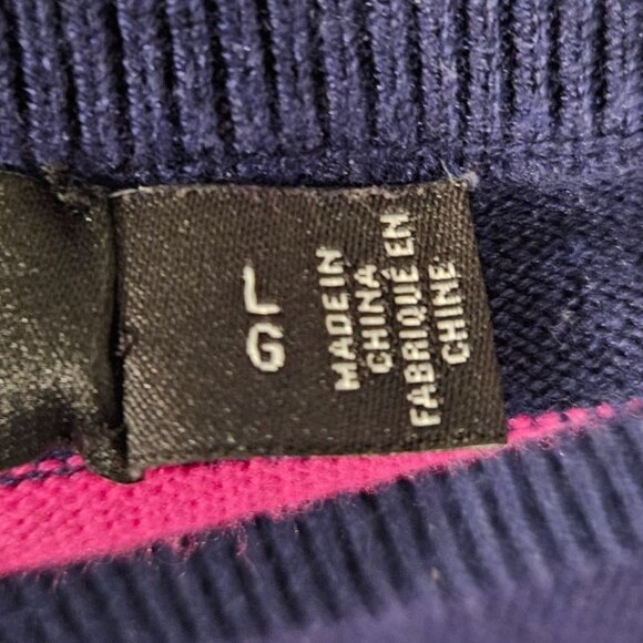 Lauren Ralph Lauren Navy and Pink Striped Sweater - Picture 6 of 8